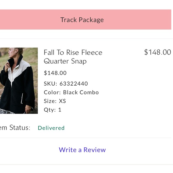 NWT - Fall to Rise Fleece Quarter Snap szXS - Picture 3 of 4